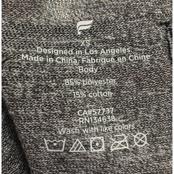 Fabletics T-Shirt Women's Size XS Gray Heather The Front Row Sleeveless - Picture 7 of 7